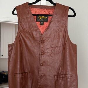 Vintage Adler Brown Leather Vest